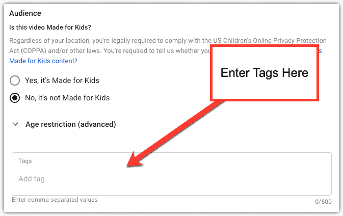 adding tags further instruction
