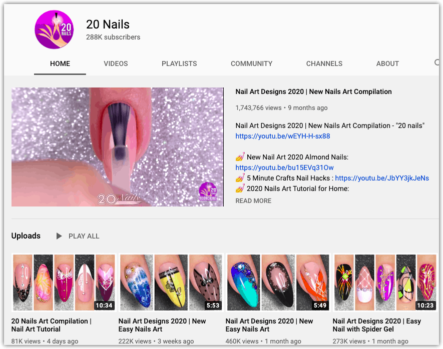 20 Nails Channel 